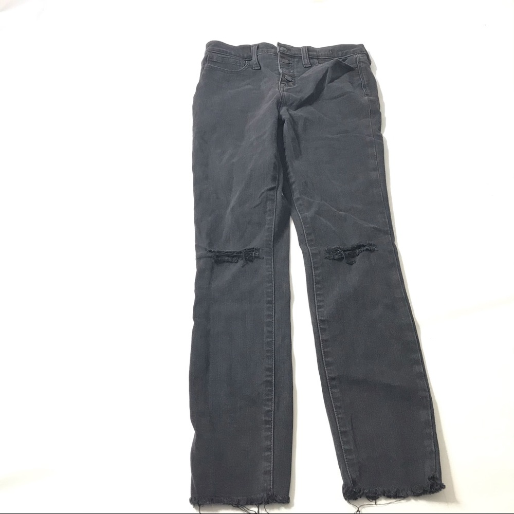 Madewell 10" High Rise Jeggings Jeans Women's Size 26T Denim Black